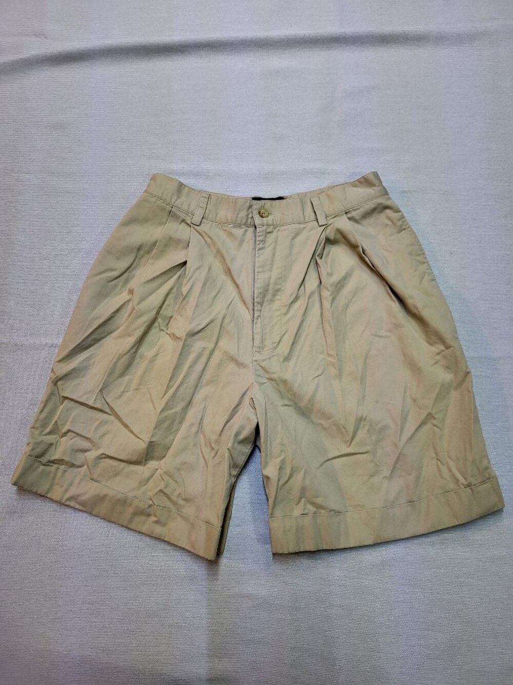 Polo Sport Ralph Lauren Women's Khaki Pleated Shorts Size 6 100% Cotton
